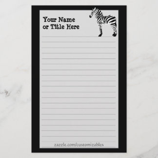 Papelaria Papel de carta Zebra