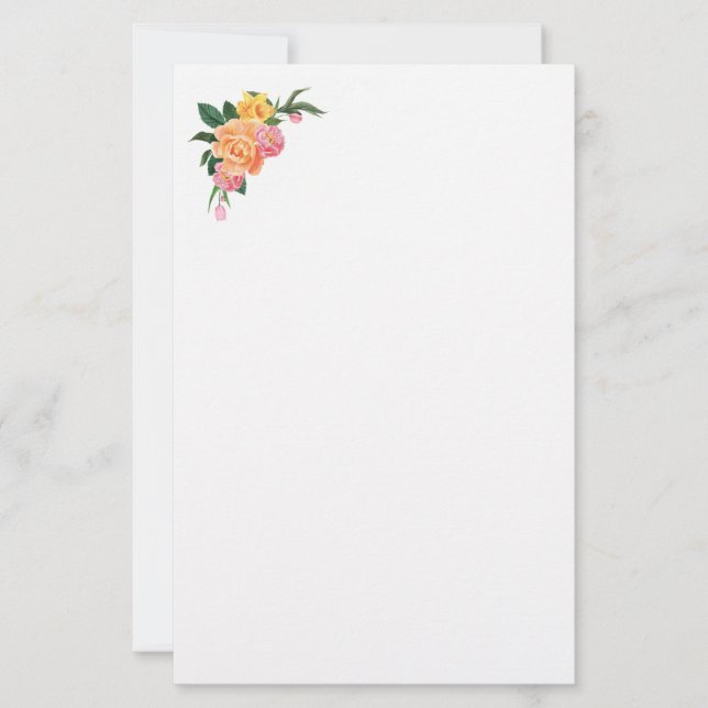 Papelaria Papel de Escritório-Florais (Frente)