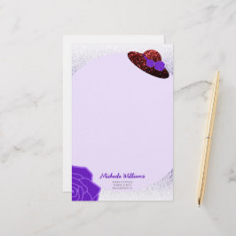 Papelaria Papel de lavanda roxo, de cor vermelha
