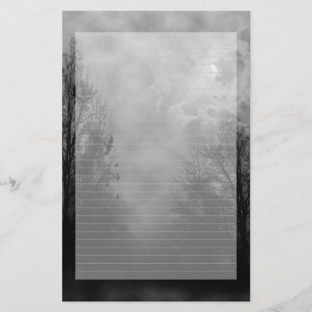 Papelaria Papel de Nota de Céu Assolado Vinculado (Frente)