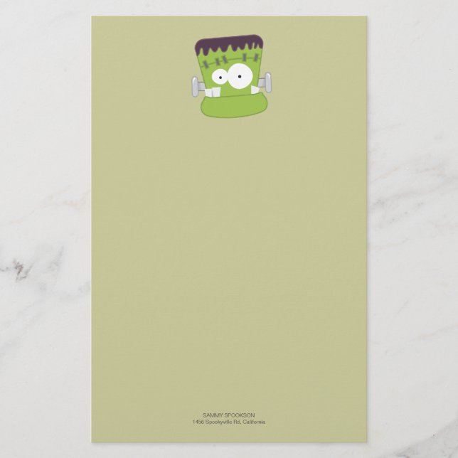 Papelaria Papel de nota do monstro | o Dia das Bruxas de (Frente)