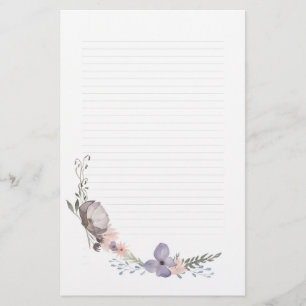 Papelaria Papel de nota floral obscuro