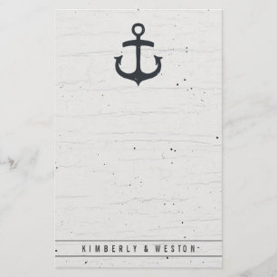 Papelaria Papel de Nota para Casamento Náutico Russo