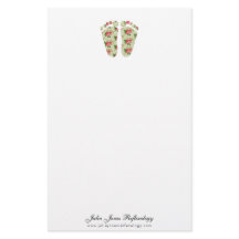 papel de nota para os pés de podiatria