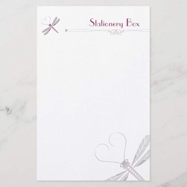 Papelaria Papel de nota pessoal da libélula (Frente)