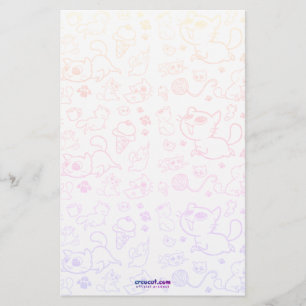 Papelaria Papel de Papel de carta da Cat Créu