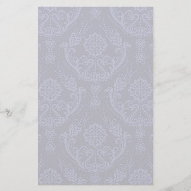 Papelaria Papel de parede floral azul de luxo (Frente)