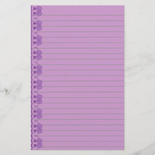 Papelaria Papel Escritório em Linha de Deco de Arte Roxo