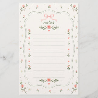 Papelaria Papel Floral Shabby Chic Coquette com Linhas