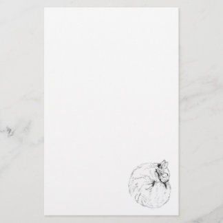 Papelaria Papel Papel de carta do Gatinho de dormir