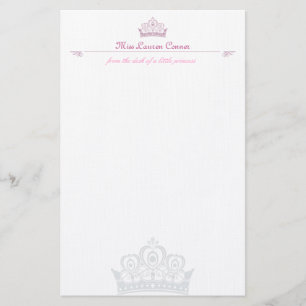 Papelaria Papel para cartas da princesa Personalizamento