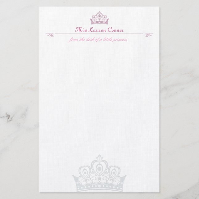 Papelaria Papel para cartas da princesa Personalizamento (Frente)