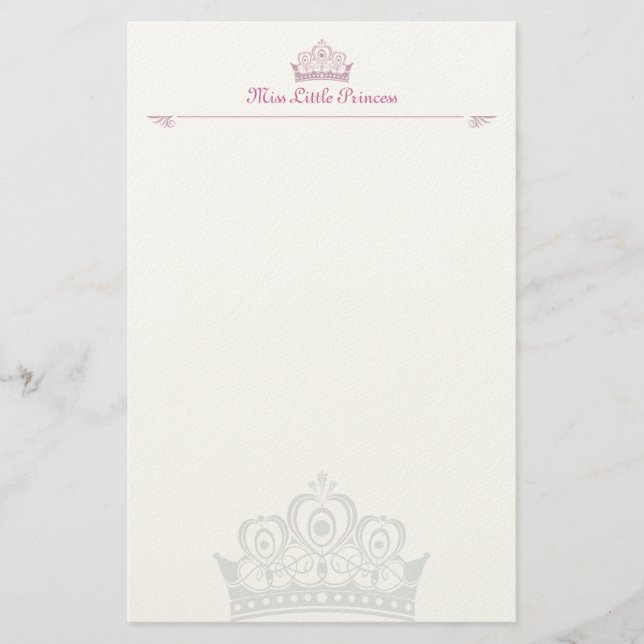 Papelaria Papel para cartas da princesa Personalizamento (Frente)