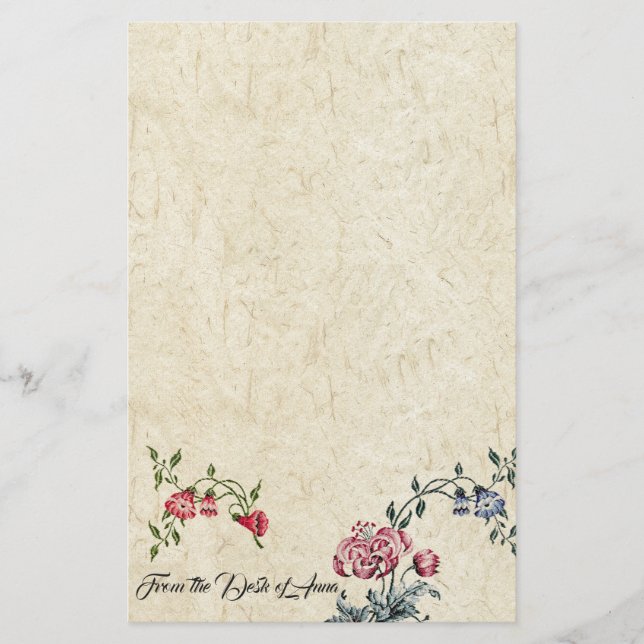 Papelaria Papel para Papel de Bordado Floral Faux (Frente)