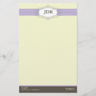 Papelaria Papel Personalizado Chic Deco Lilac