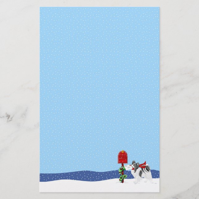 Papelaria Papillon Christmas Mail Blk Wht (Frente)