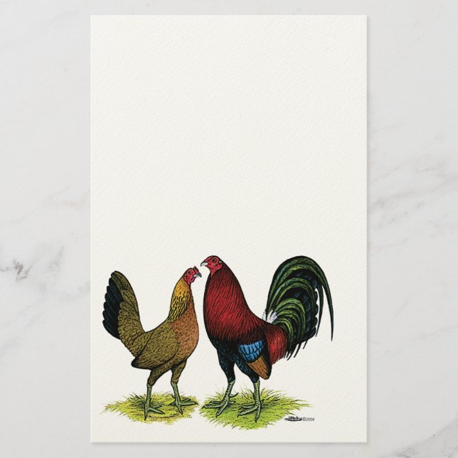 Papelaria Par Gamefowl (Frente)