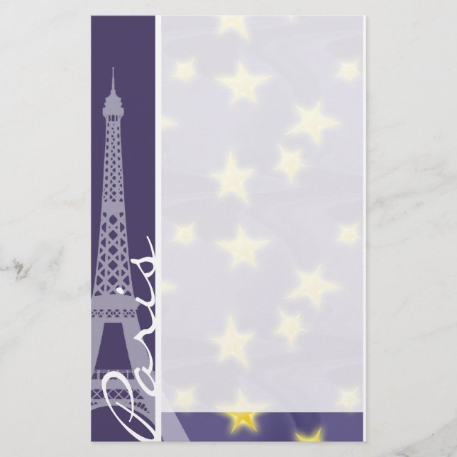Papelaria Paris Starry Night; Torre Eiffel (Frente)