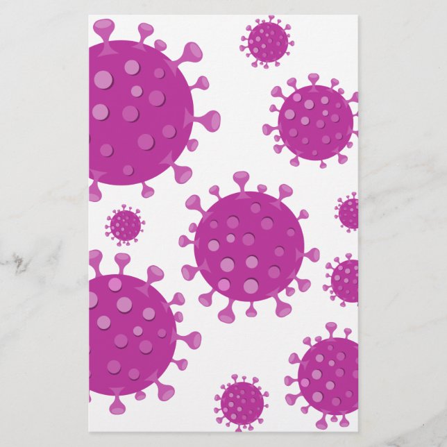 Papelaria Partícula Viral Roxa (Frente)