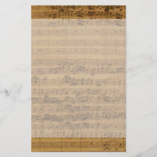 Papelaria Partitura do vintage por Johann Sebastian Bach