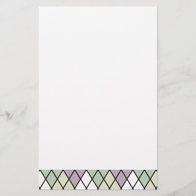 Papelaria Pastel Diamantes Argyle (Frente)