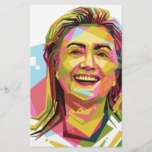 Papelaria pastel Hillary Clinton (Frente)