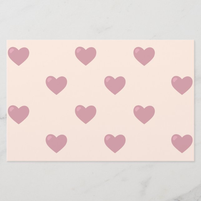 Papelaria Pastel Love Hearts (Frente)