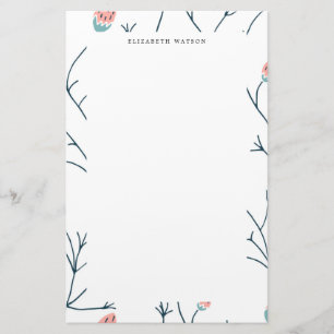 Papelaria Pastel Woodland   Monograma Stationery
