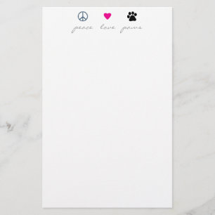 Papelaria Patas do amor da paz