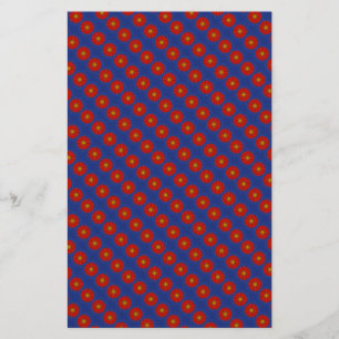 Papelaria Pato em azul com caleidoscópio vermelho