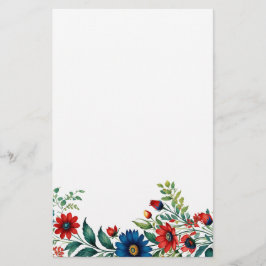 Papelaria Patriotic Blooms Stationery
