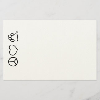 Papelaria Paz, amor, & cães