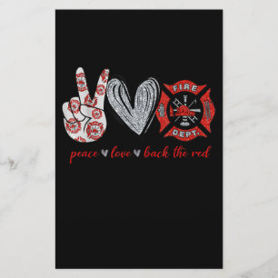 Papelaria Paz Amor de Volta Vermelho Presente Engraçado d