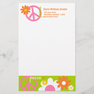 Papelaria Paz, amor e flores