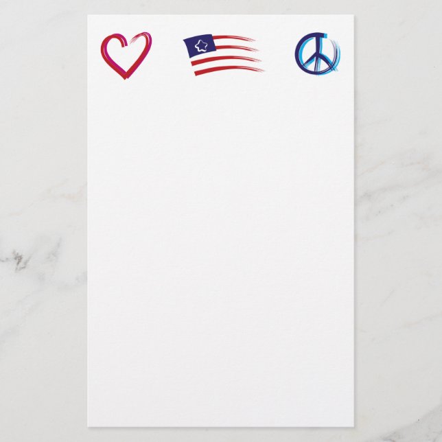 Papelaria Paz e esperança amor (Frente)