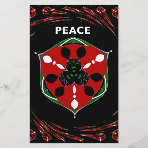 Papelaria "Peace: with Shield Emblem" Art Impressão
