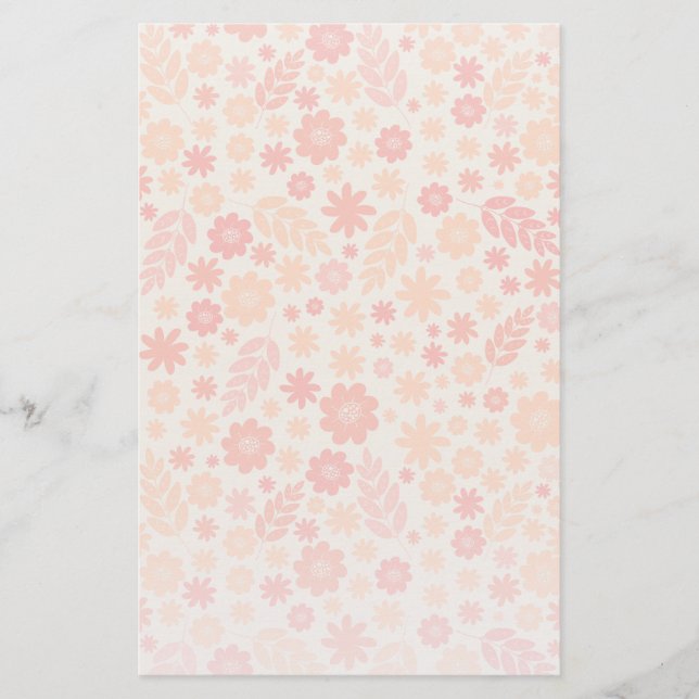 Papelaria Peach Airy Wildflower Meadow Standard (Frente)