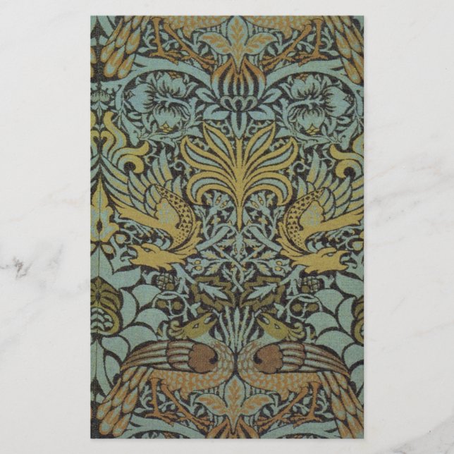 Papelaria Peacock e Dragon (por William Morris) (Frente)