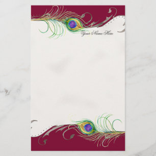 Papelaria Peacock Feather n Swirls - Caserna