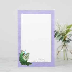 Papelaria Peacock Vibrante   Papel de Lavanda