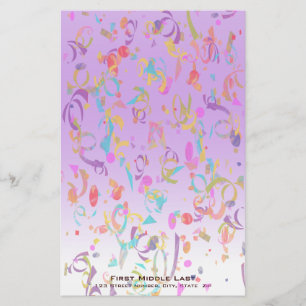 Papelaria Peças de Confetti Coloridas Personalizadas de Gra