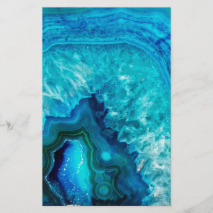 Papelaria Pedra azul de mineral de Geode de turquesa do Aqua