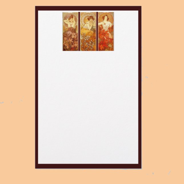 Papelaria Pedras de precioso Alphonse Mucha (Criador carregado)