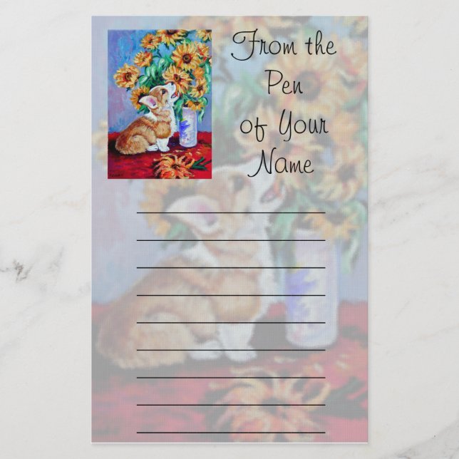 Papelaria Pembroke Welsh Corgi Stationery (Frente)