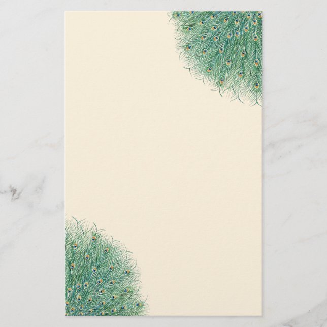 Papelaria Penas bonito do pavão (Frente)