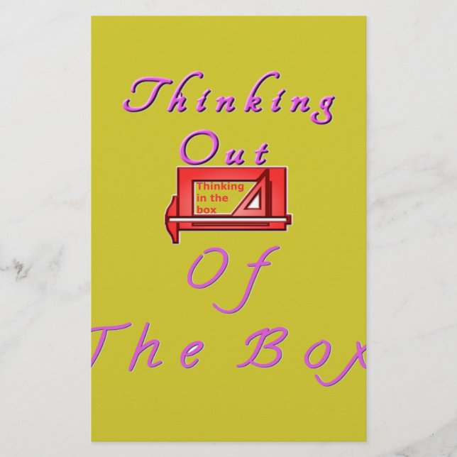 Papelaria Pensando fora da caixa. (Frente)