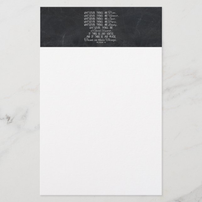 Papelaria Pensem nessas coisas, Escritura de Bíblias Cristã (Frente)