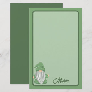 Papelaria Pequeno Gnomo Verde Detalhado