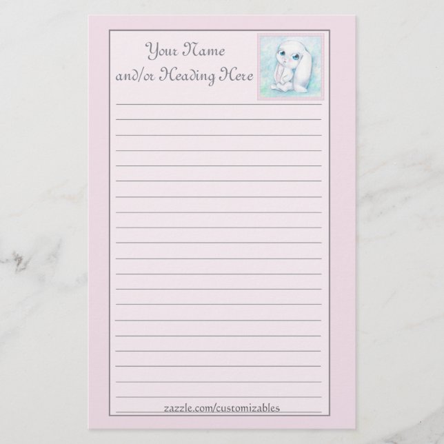 Papelaria Pequeno Stationery Bunny (Frente)