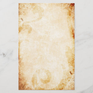 Papelaria Pergaminho vestido com Floreio Floral